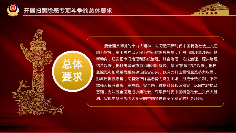 《重拳出击扫黑除恶》党政风宣传教育PPT课件(图文版) (2)6