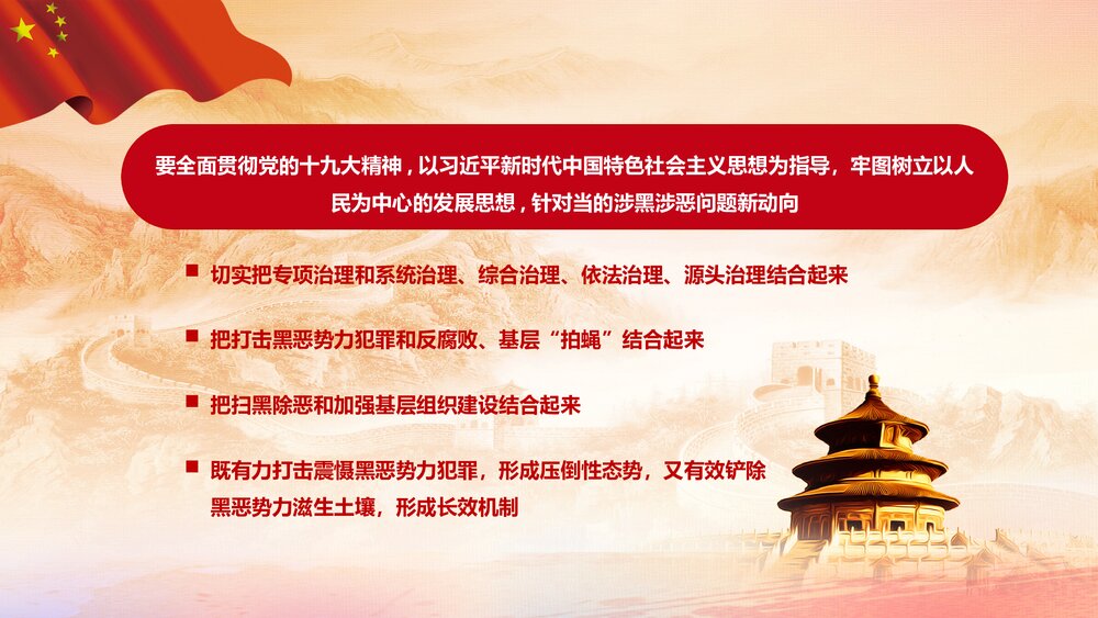 除暴安良铸造和谐社会扫黑除恶宣传PPT课件下载5