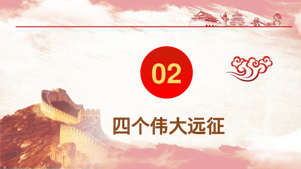 《纪念中国工农红军长征胜利87周年》国庆节主题PPT课件下载10