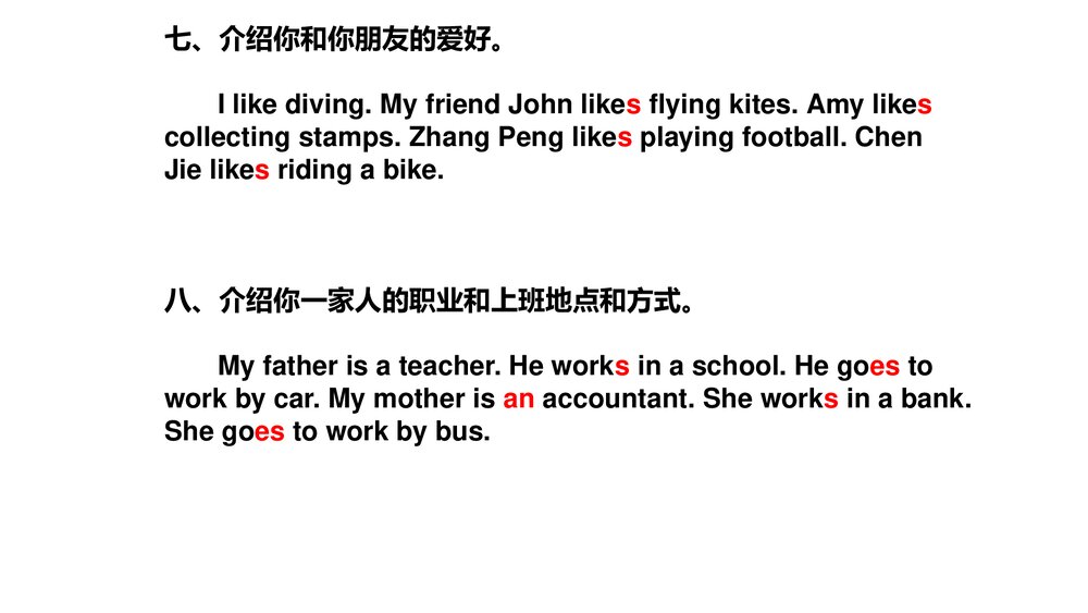 六年级上册英语作文复习汇总PPT教案5