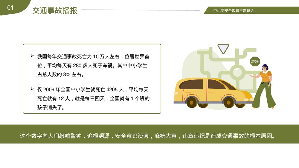 中小学交通安全教育主题班会+答题互动品PPT课件下载4
