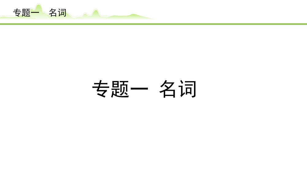 备战中考英语语法知识梳理《专题一名词》PPT课件1