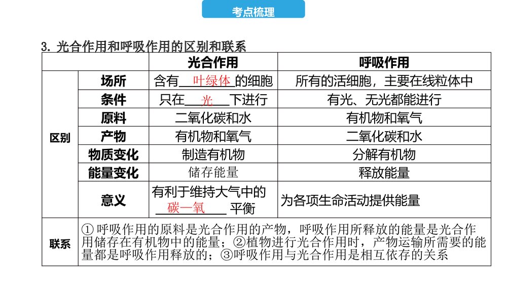2023年中考生物复习第三单元 第四、五、六章 植物的光合作用、呼吸作用及对生物圈的作用PPT课件7