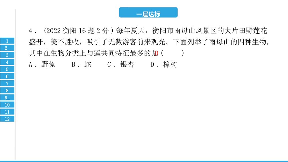 中考复习PPT课件:第六单元 生物的多样性及其保护(共17张)5