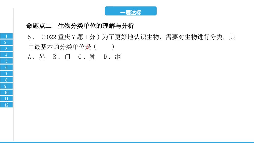 中考复习PPT课件:第六单元 生物的多样性及其保护(共17张)6