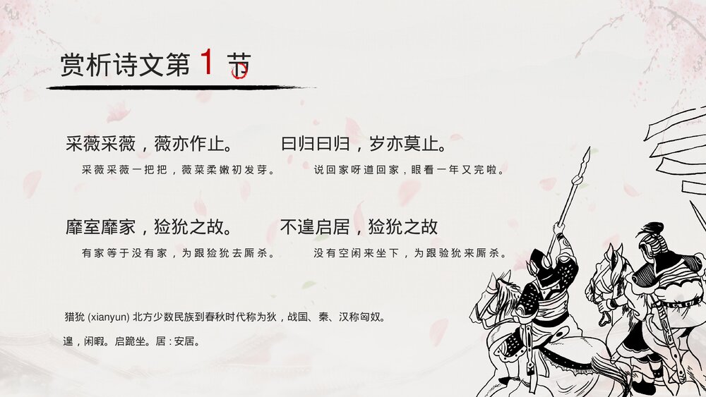 人教版高中语文必修《诗经采薇名著导读》教育教学PPT课件5