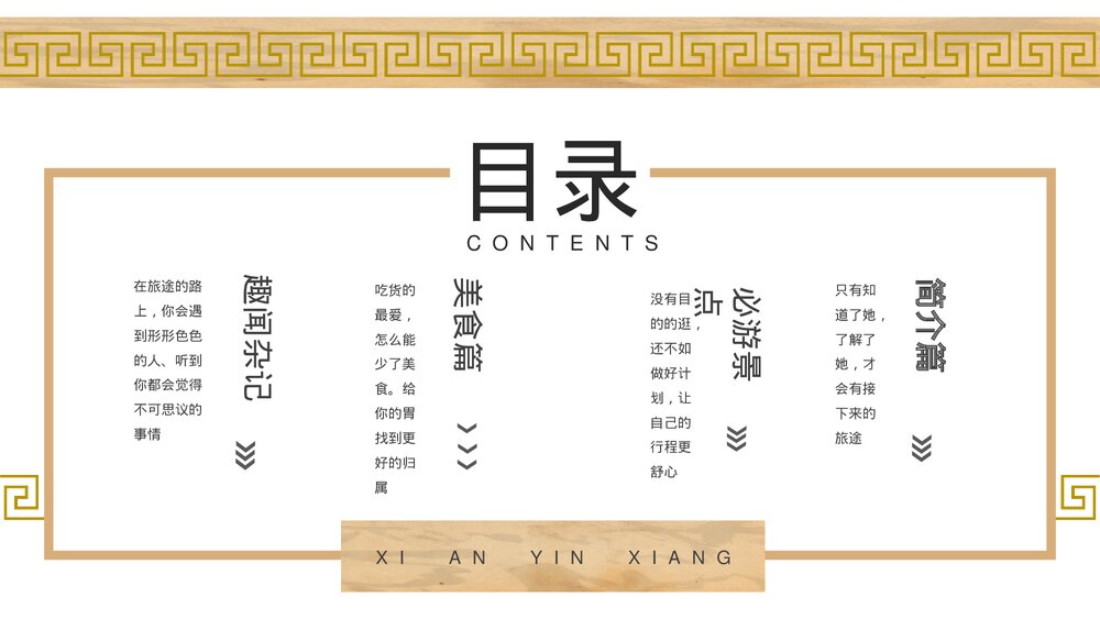 西安旅游攻略景点介绍动态版PPT课件下载2