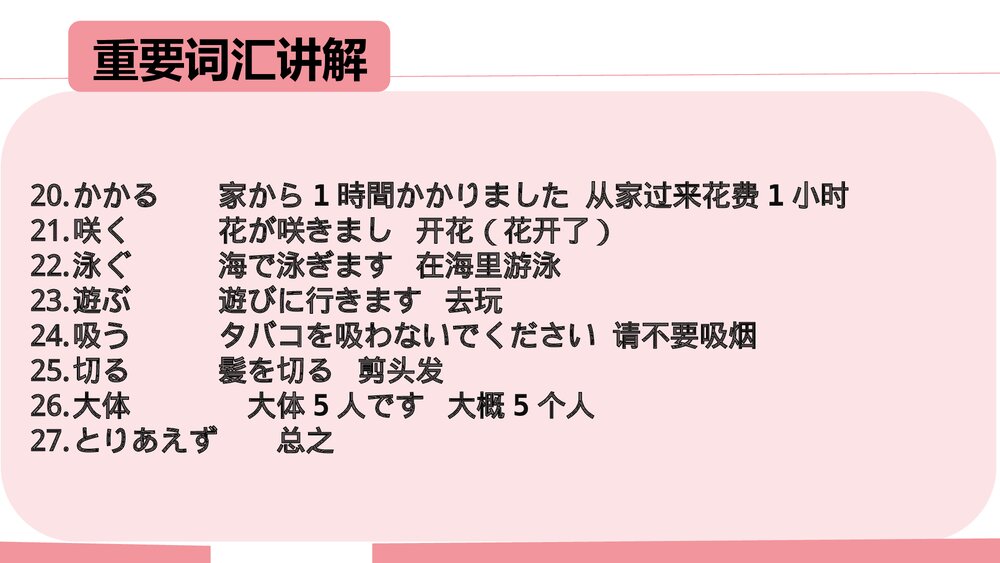 第13课机の上に本が三冊あります单词语法PPT日语课件下载6