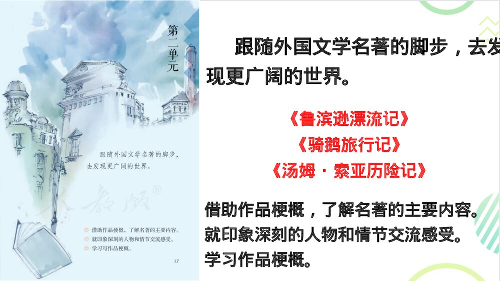 部编版六年级语文下册第二单元课文梳理PPT课件1