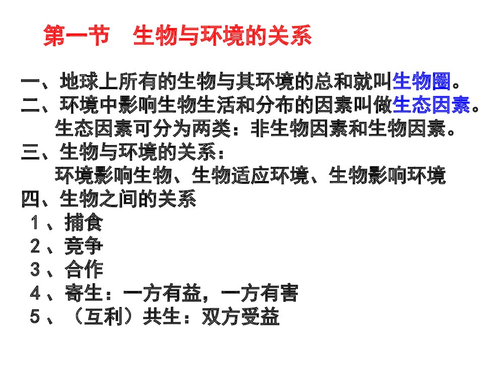 人教版生物七年级上册《重要概念和图片复习》PPT课件下载3