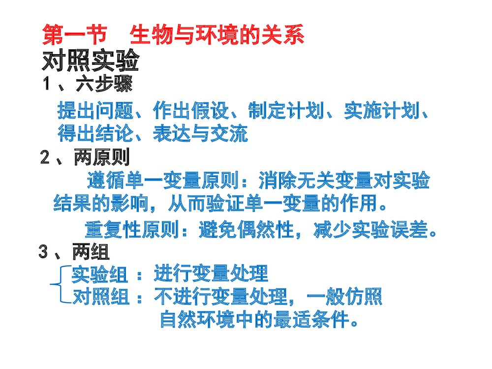 人教版生物七年级上册《重要概念和图片复习》PPT课件下载5