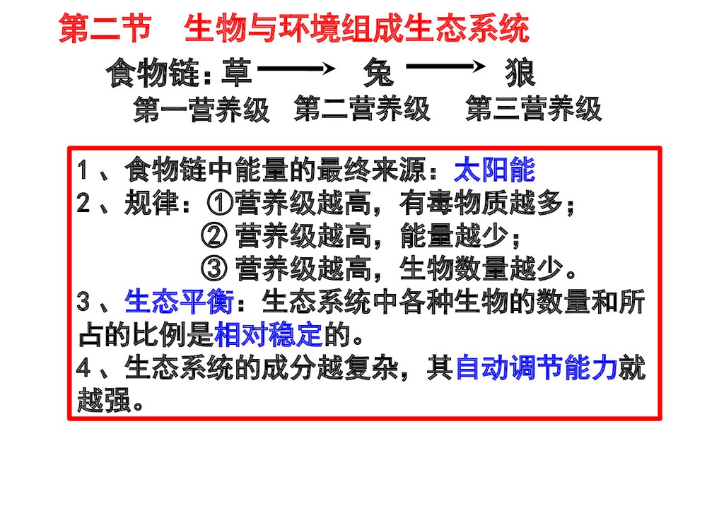 人教版生物七年级上册《重要概念和图片复习》PPT课件下载7