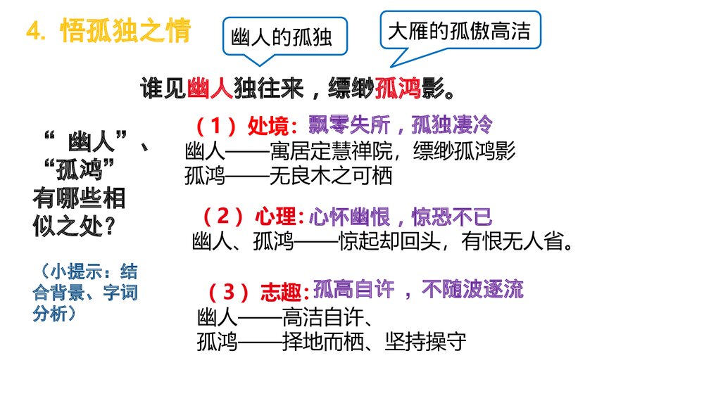 部编版八年级语文下册第六单元课外古诗词诵读《卜算子·黄州定慧院寓居作》《卜算子·咏梅》9