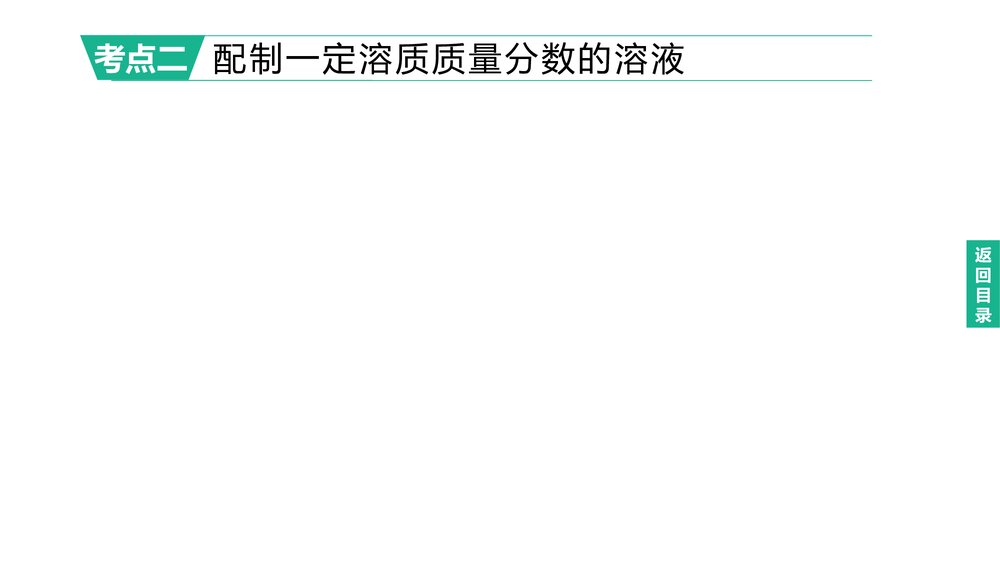 (人教版)中考初中化学总复习一轮复习PPT课件 主题04 溶液的浓度 溶液的配制5