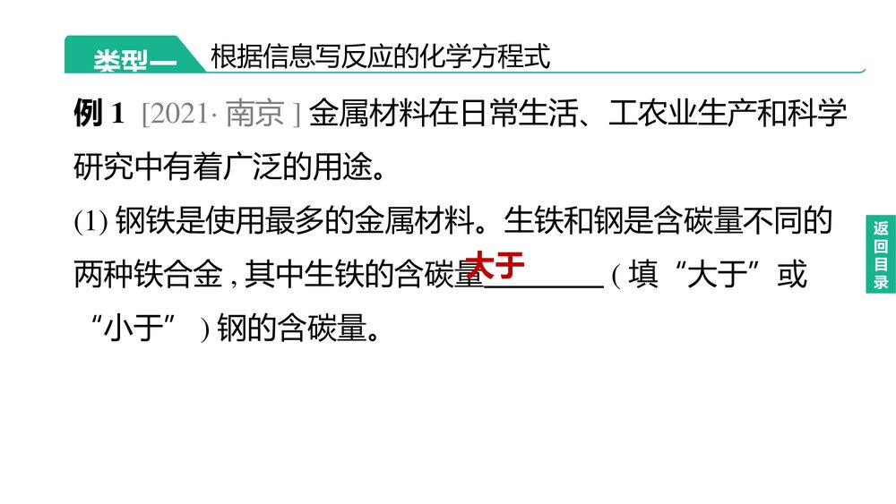(人教版)中考化学总复习PPT课件:专题02 信息给予题5