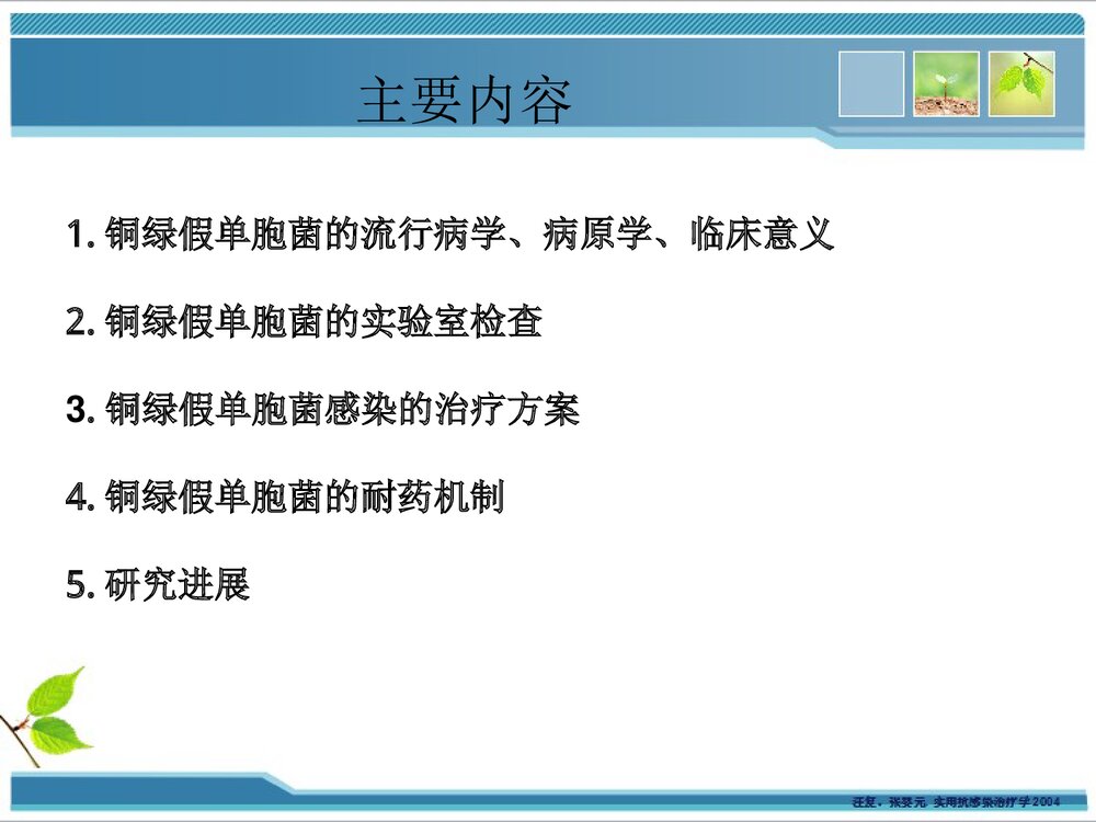 铜绿假单胞菌感染耐药性PPT课件下载2