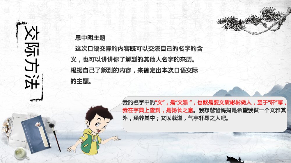 部编版三年级语文上册第四单元 口语交际:名字里的故事 教学课件PPT下载10