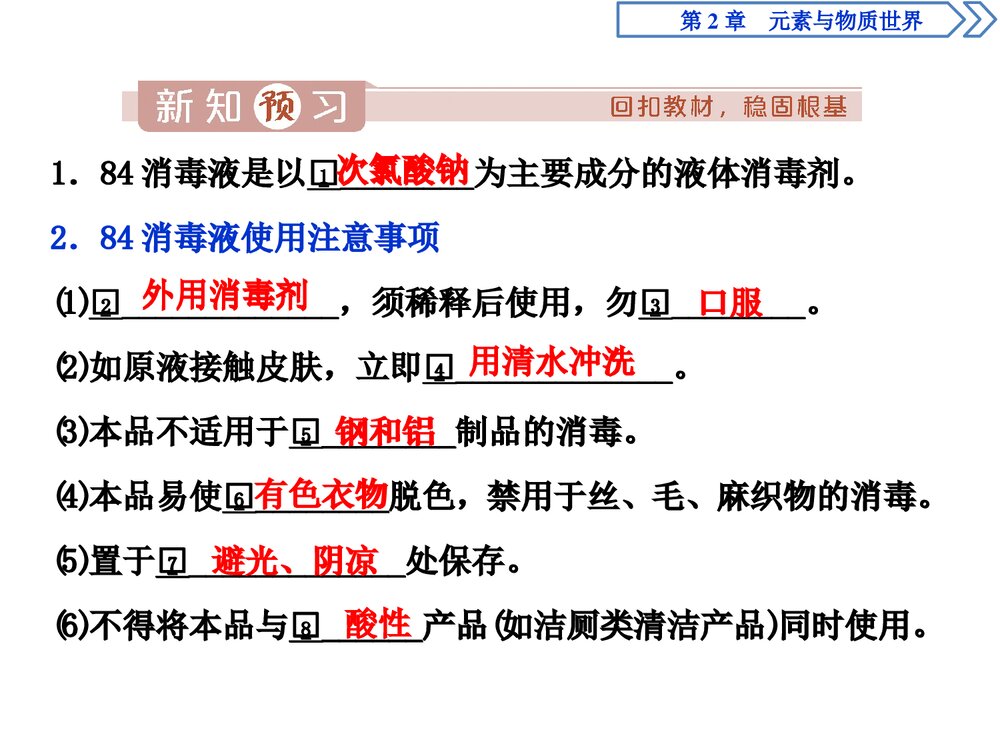 《微项目 科学使用含氯消毒剂 元素与物质世界》高中化学必修课件PPT下载2