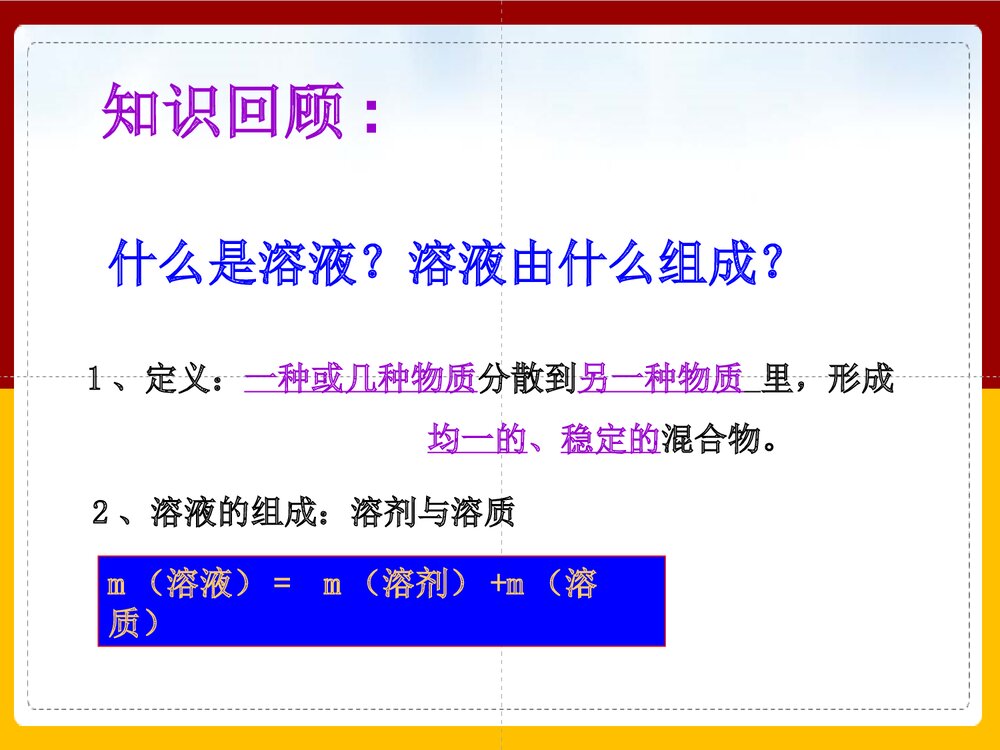 《溶解度》人教版初中化学第九单元第一课时PPT课件下载2
