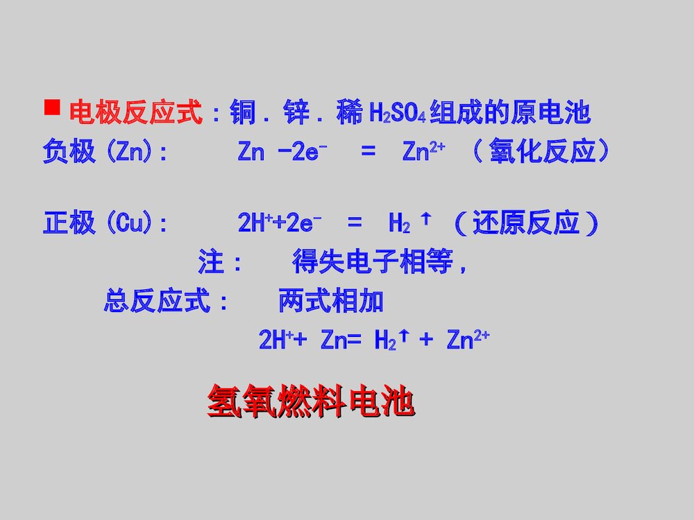 《化学反应与能量》高中必修二化学总结复习PPT教学课件10