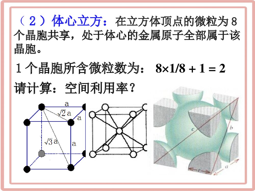《空间利用率的计算》高中化学PPT课件下载4