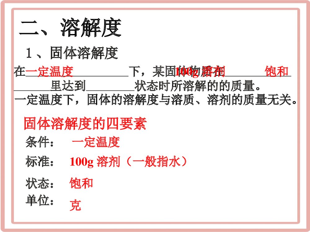 初中化学《溶解度专题》PPT课件下载8
