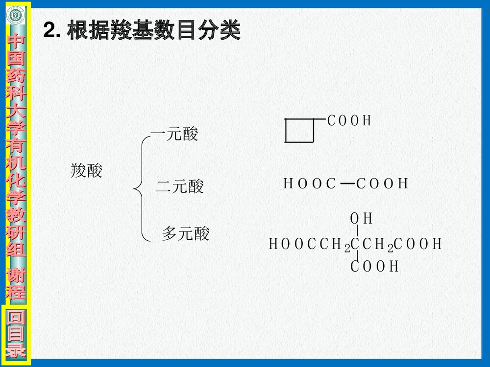 中国药科大学有机化学·羧酸PPT课件4