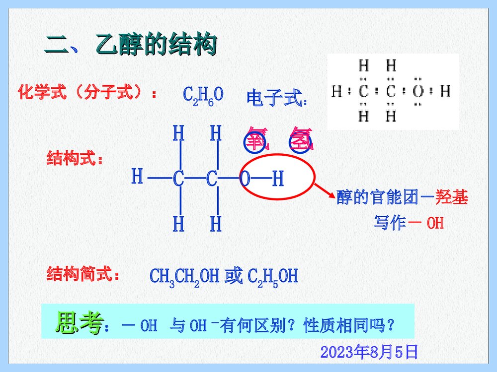 化学必修2《第三节 生活中两种常见的有机物--乙醇》PPT课件下载6