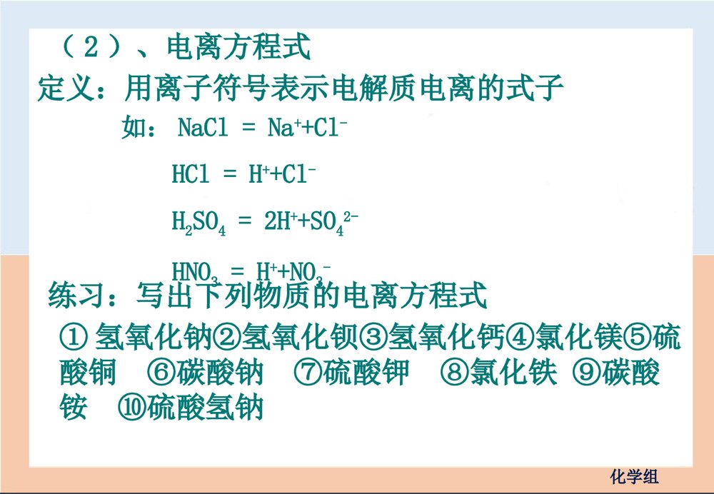 人教版高一化学离子反应PPT课件下载5
