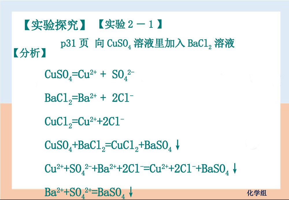 人教版高一化学离子反应PPT课件下载9