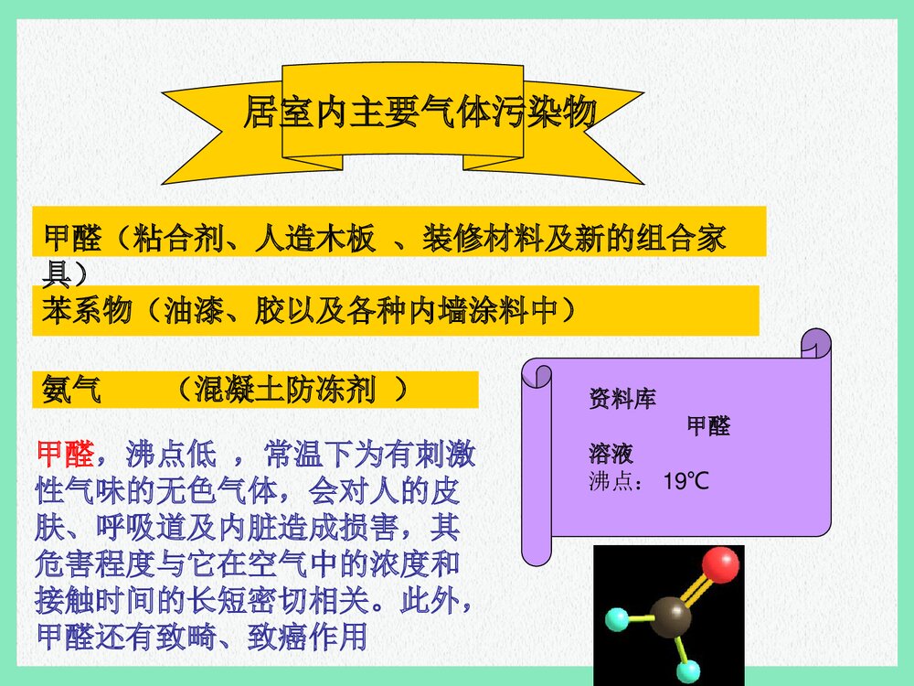 空气中甲醛含量的检测PPT课件下载2