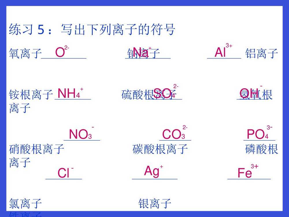 初中化学用语复习PPT课件下载6