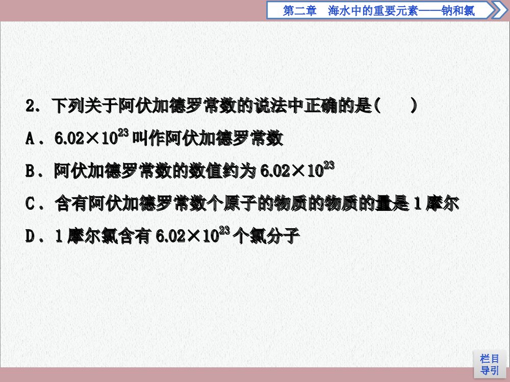 2.3.1物质的量的单位——摩尔PPT课件下载8