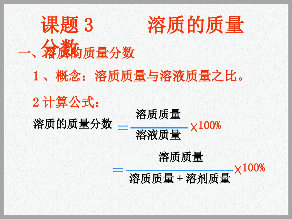 化学·课题3溶液的浓度PPT课件下载5