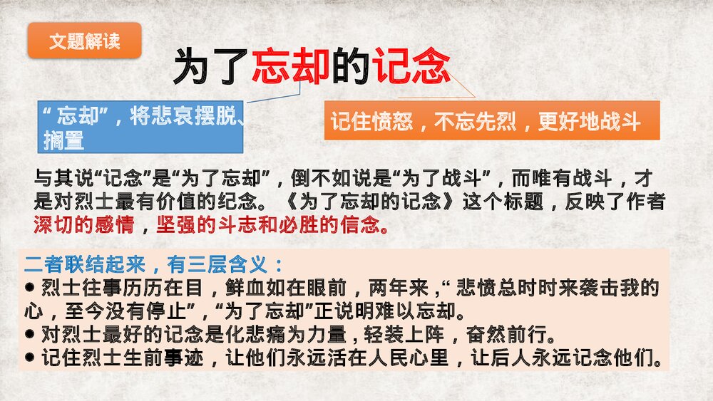 《为了忘却的记念》高中语文选择性必修中册PPT课件3
