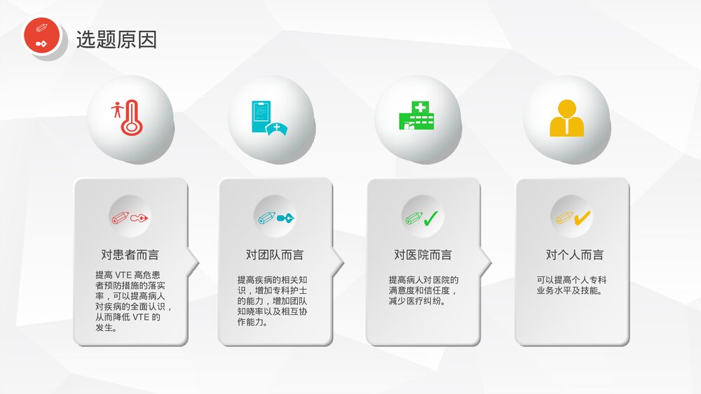 提高VTE高危患者预防措施的落实率·血管外科品管圈汇报PPT课件10