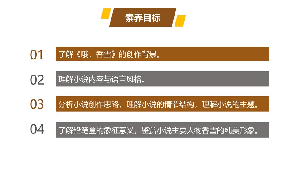 部编版高中语文必修上册 《哦,香雪》PPT课件(第一单元·第3课)2