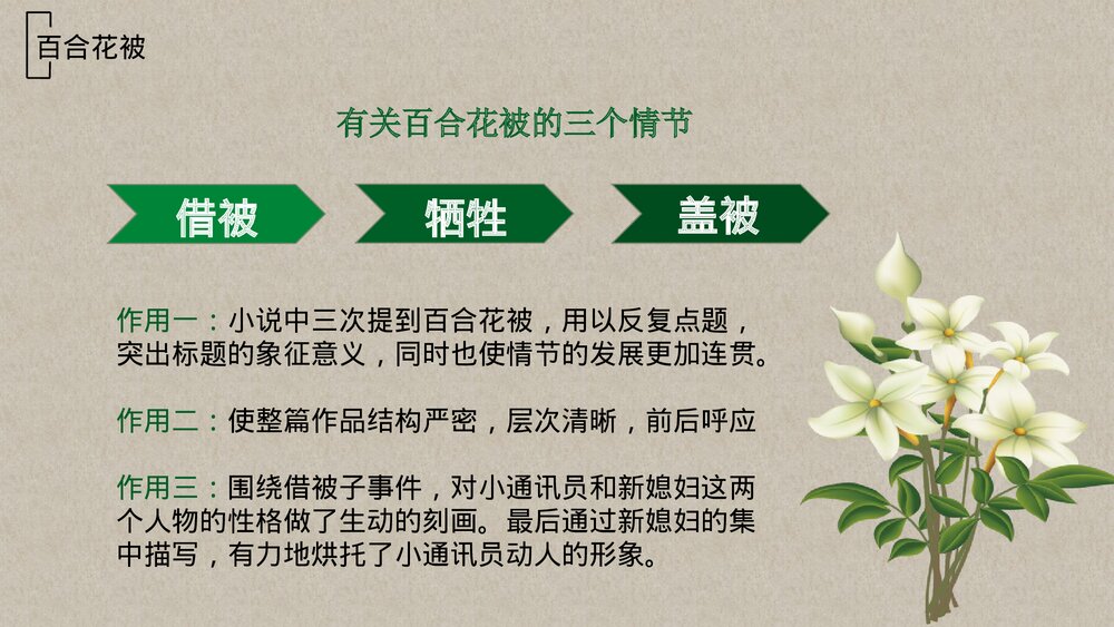 高中语文必修一 《百合花》PPT优质课件9