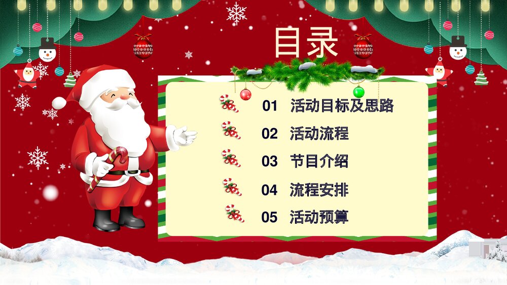 圣诞快乐PPT模板2